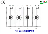 255v / scaricatore corrente del fulmine 385v, tipo 1 e relé di massima elettrico 2